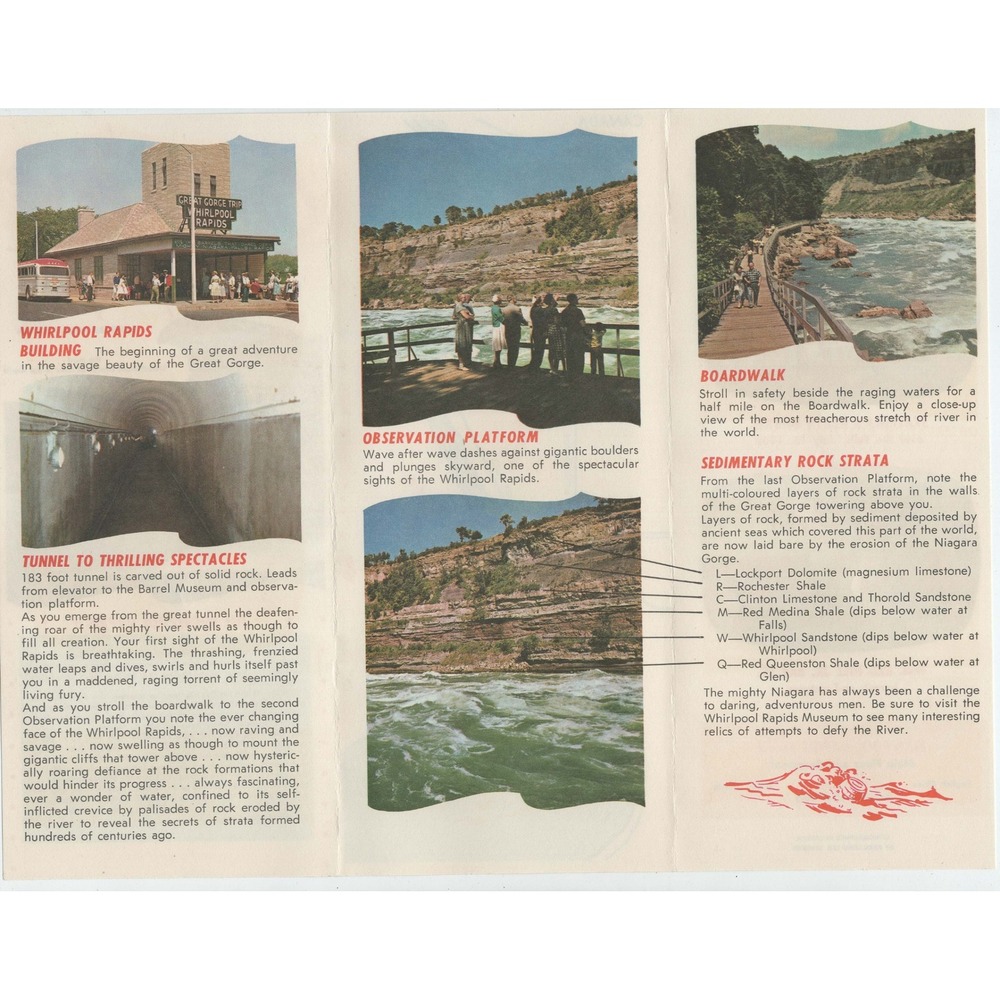 Vintage Niagara Falls Canada Great Gorge Trip Whirlpool Rapids Travel Brochure - Picture 2 of 2